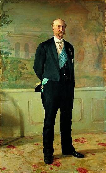 August Jerndorff Portrait fo J.B.S. Estrup, former Danish prime minister Norge oil painting art